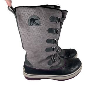 Sorel Tivoli Waterproof Calf High Lace Up Snow Boots Women's Size 9